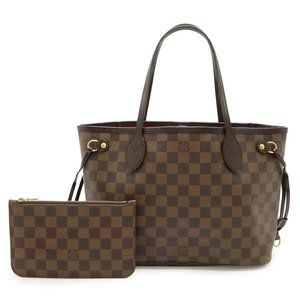 LOUIS VUITTON Brown Damier Neverfull PM Shoulder Bag
